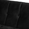 Baxton Studio Ambra Glam and Luxe Black Velvet Upholstered and Button Tufted Sofa with Gold-Tone Frame 195-11714-ZORO - alternate 9
